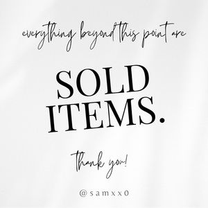 ⛔️ SOLD ITEMS BELOW ✅♻️